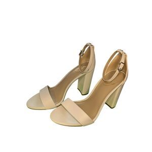 Sam Edelman Womens Classic White Yaro Ankle Strap Heels Size 8.5 Wide